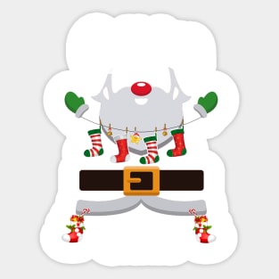 Optician Claus Santa Christmas Costume Pajama Sticker